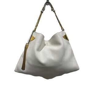 Gucci 1970 Medium Shoulder Bag Ivory Leather w/ Gold Hardware Tom Ford Runway